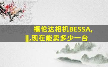 福伦达相机BESSA,||,现在能卖多少一台